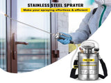1.5Gal Stainless Steel Sprayer, Set 16" Wand& Handle& 3.3FT Reinforced Hose, Hand Pump Sprayer V952-PWQBXG6L000000001V0