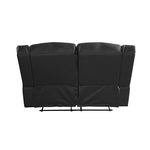 2 Seater Recliner Sofa In Faux Leather Lounge Couch in Black V43-REC-FAN2RBL