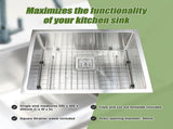 550x455mm Handmade 1.5mm Stainless Steel Undermount / Topmount Kitchen Sink with Square Waste V63-817893