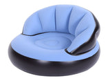 Flocked Air Sofa Widened Thickened PVC Ergonomic Inflatable Camping Chair with Backrest for Indoor V1294-YM0901-3116260001812