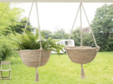 Natural Hanging Seagrass Plant Baskets Dural Layer Flower Planting Basket Holder Garden Decor V1294-YM0717-10126767