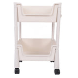 Mobile Utility Cart On Wheels Compact Movable Storage Book Shelves Trolley Rack Cart Organizer 2 V1294-YM0901-3117240283011