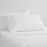 Logan and Mason 250TC 50% Polyester 50% Cotton Percale Sheet Set White 50cm Wall Double V442-LED-SHEETS-250TCPOLYCOTTON-WHITE-DS