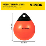 Boat Buoy Balls, 15" Diameter Inflatable Heavy-Duty Marine-Grade PVC Marker Buoys, Round Boat V952-CYXBCSB15INCH749JV0
