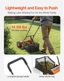 VEVOR 40cm Push Reel Lawn Mower 5-Blade Adjustable Height Grass Catcher 2-Wheel V952-SDTSGZGCJ16I1M9M1001V0