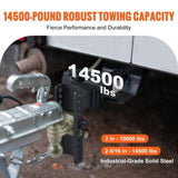 Adjustable Trailer Hitch, 203.2 mm Drop & 165.1 mm Rise Hitch Ball Mount with 63.5 mm Receiver, V952-SQTQJTCB2522I0FA2V0