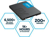 Crucial BX500 2TB 2.5' SATA3 6Gb/s SSD - 3D NAND 540/500MB/s 7mm 1.5 mil MTBF 3yr wty Acronis True V1202-V2-HBC-BX500-2TB