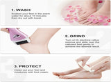 Electric Foot File Rechargeable Pedicure Tool 3 Interchangeable Rollers , V1107-CS-DDMJQ