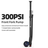 Bicycle Shock Pump High Pressure Hand Pump for Front Fork & Rear Shocks Aluminum Alloy Portable V1366-AZ2-W-11829