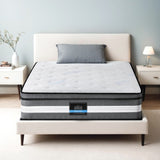 Giselle Bedding 30cm Mattress Gel Foam Pocket Spring Single MATTRESS-B-LVORY-30-S
