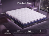 Levitex Double Mattress 23CM With Pocket Spring & Cooling Gel Foam, Medium-Firm Full-Body Support, MATTRESS-F-SYNC-23-D