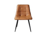 Levede 4x Dining Chairs Kitchen Chair Brown Faux Leather CH1057-PU-4-BR
