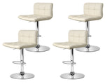 Artiss 4x Bar Stools Leather Gas Lift Beige BA-TW-NEW1055-BGX4