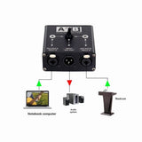 Passive 2 in 1 Out or 1 in 2 Out XLR Balanced Audio Source Switcher Box Manual for Microphone Sound V1370-AZ4-10468