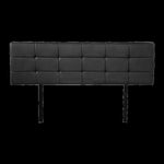 PU Leather Queen Bed Deluxe Headboard Bedhead - Black V63-768245