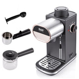 Compact Semi-Automatic Espresso Coffee Machine with Milk Frother Wand, 5Bar Pressure Extraction V1341-ZY-339XXBY4-BLACK