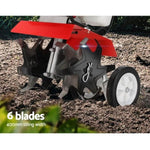 Giantz 88CC Tiller Garden Cultivator Rototiller 4 Blades Soil Plower Rotary Hoe GTC-EITW-6B-N-RD