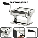 CARLA HOME Pasta Maker Machine - Hand Crank Noodle Maker - Grey - Kitchen Appliances Pasta Makers V178-36492
