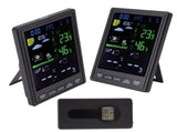Weather Stations Wireless Indoor Outdoor Color Display Black 3 Channels Regulable Backlight Clock V1294-YM0523-3111220087211