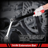 15PCS Serpentine Belt Tool Kit Tensioner Pulley Alignment Wrench Crow Socket V1097-BSTZ-0001