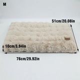 Plush Dog Crate Bed with Non Slip Base and Removable Cover V767-P-XD1836-M-BG