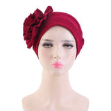 Headwear, Soft Cancer Headwear Elastic Cancer Cap for Women with Hair Loss V1192-AZ-W-26013