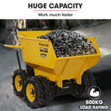 Baumr-AG 6 Wheel Motorised Wheelbarrow Dumper, Briggs & Stratton CR950 Petrol Engine, 500kg Capacity V219-BRWPWRBMRBP92