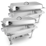 SOGA 2X 9L Stainless Steel Chafing Food Warmer Catering Dish Full Size CHAFINGDISH56301X2