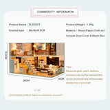 Dollhouse Miniature with Furniture Kit Plus Dust Proof and Music Movement - M9 V178-13554