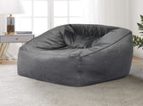 Marlow Bean Bag Chair Cover Soft Velvet Dark grey BEAN1008-DG_NZ