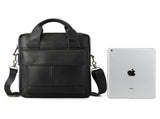 Brown Men's Genuine Leather Shoulder Bag - Vintage Business Briefcase V888-ELOSUNG12653