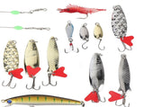 24 Days Xmas Countdown Fishing Lure Tackle Kit Fishing Advent Calendar Bait Box Set Xmas Gifts V1294-YM0901-3115240121011