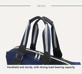 Dark Blue Foldable Travel Bag, Nylon Large Capacity Tote & Crossbody, Multi-Pocket Business Short V1232-SWXKB-002