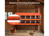 2 Tiers Chicken Nesting Boxes, 10 Compartments, Metal Egg Laying Boxes with Protective Collection V952-JSCDX3045INCT4Y3W002V0