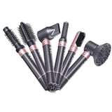 7-in-1 Hot Air Styling Brush Set with Interchangeable Attachments for Home and Salon Use Dry, V1341-ZY-3Q23V7ND-ROSEGOLD