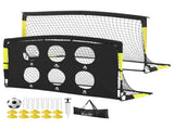 Everfit Pop Up Soccer Goals 2 Piece Set Target Net Kids Indoor Outdoor SN-B-PUP-21TT-YE