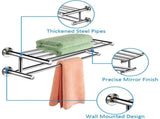 15" Towel Bar Wall Mounted, Stainless Steel Double Towel Rack, Bathroom Towel Holder Organizer for V1366-AZ2-W-24298