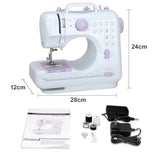 12 Stitch Multi-Function Household Sewing Machine,Portable Electric Sewing Machine,Double-line V1369-AZ3-W-22314