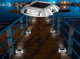 Driveway Lights 12-Pack Solar Driveway Lights Bright White with Screws Solar Deck Lights Outdoor V952-TYNDD12JTWH000001V0