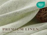 Linen Shower Curtain, Water Repellent Bathroom Curtain, Scandinavian Style, Thick Quality, Grey, V1237-ZY-924-048