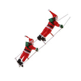Ladder Climbing Hanging Father Xmas 9.8 Inch Xmas Tree Hanging Ornament for Home Holiday Party V1294-YM0901-3115240082111