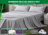 4 Piece Hotel Bamboo Cooling Sheet Set -Ultra Soft 2000TC Breathable Bed Sheets Set with 37 V1317-ZXW9-AUQ-4JT-YH