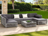Gardeon 6 Seater Outdoor Sofa Set 7PCS Table Chair Set Garden Rattan Patio Furniture ODF-SOFA-7PCS-RATTAN-GE-ABCD