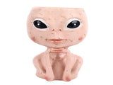 Head Planter Resin Unique Succulent Flower Pot Open Eyed Alien Face Planter Desktop Ornament with V1294-YM0710-3111230268911