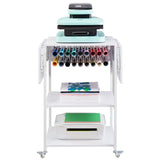 Heat Press Table 3Tier Movable Heat Press Stand Foldable with Wheels White V952-RYJGZTBS3CDGDNP3UV0