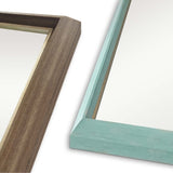 2 Set Wall Mirror Rectangular Frame Bathroom 70x90cm Antique Brown V274-FT-BM-PSSQ-AWD7090-X2