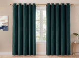 Marlow Blackout Curtains 2-Panel Velvet Room Darkening Eyelet Curtains 240x230cm CD1024-GN-240X230-AU