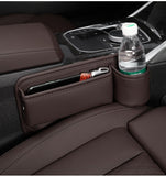 Anti-Drop Car Seat Gap Filler Organizer, Premium Leather Console Organizer, Easy Access to V1107-800-22234-BEG-2PCS