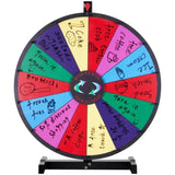24 inch Spinning Prize Wheel, 14 Slots Tabletop Spinner, Heavy Duty Roulette Wheel with a Dry Erase V952-CJZLJP24YCGD8WSCVV0