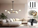 Modern Sputnik 8 Lights Height Adjustable Ceiling Light Fixture Mid-Century Modern Gold V1171-CX-BOM000425
